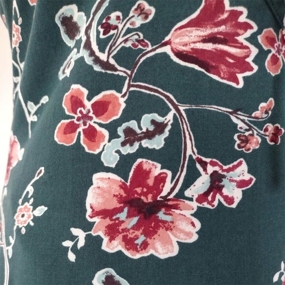 Forever 21 Green Lace-Up Floral Cami Open Back Romper Size S - Picture 11 of 14